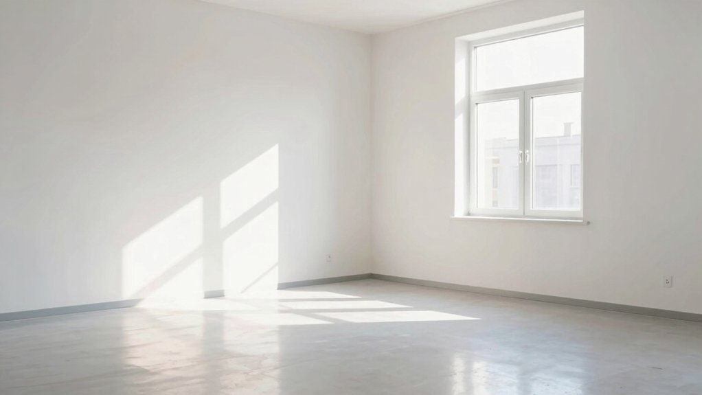 bright walls enhance spaciousness