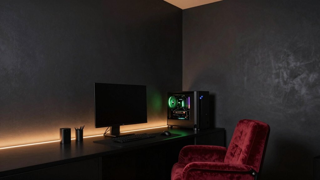 deep matte dark tones