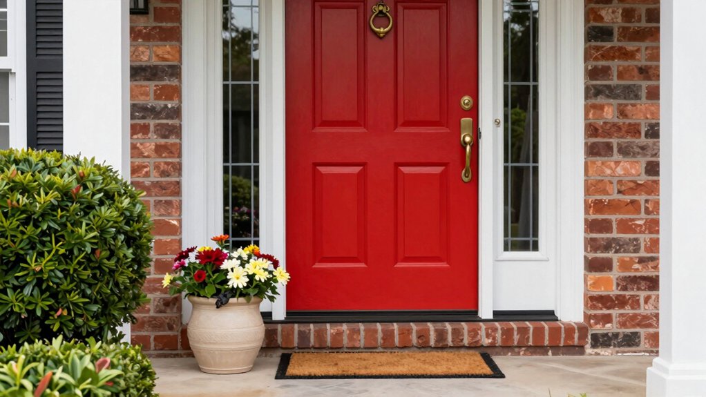 front door color hardware upkeep