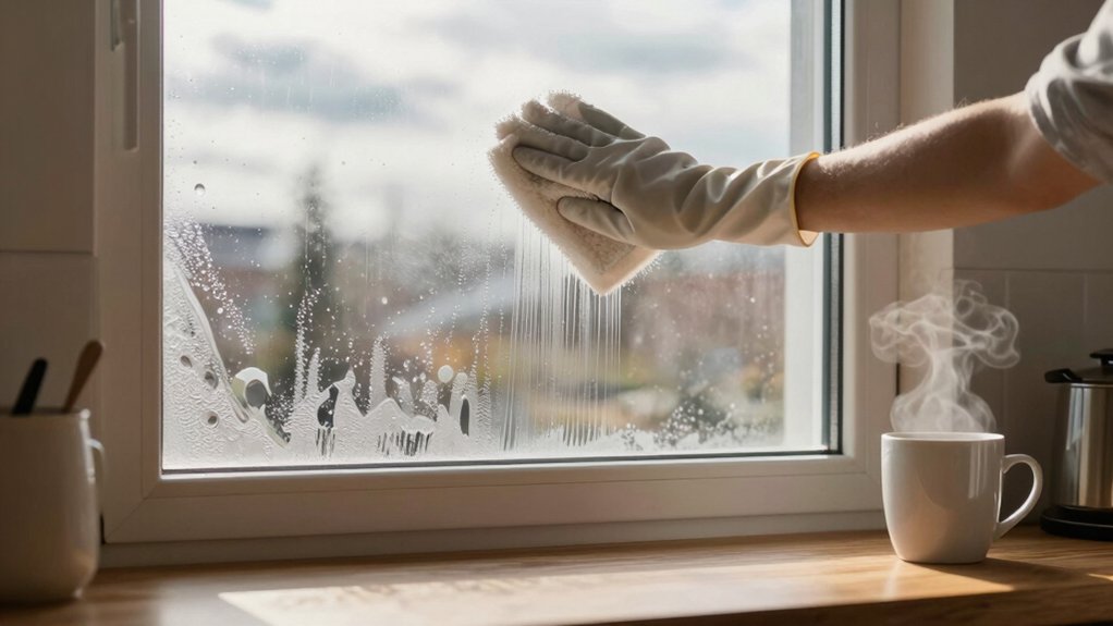 keep windows dry regularly