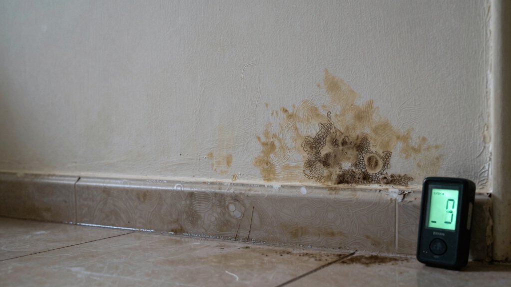 moisture rises through walls