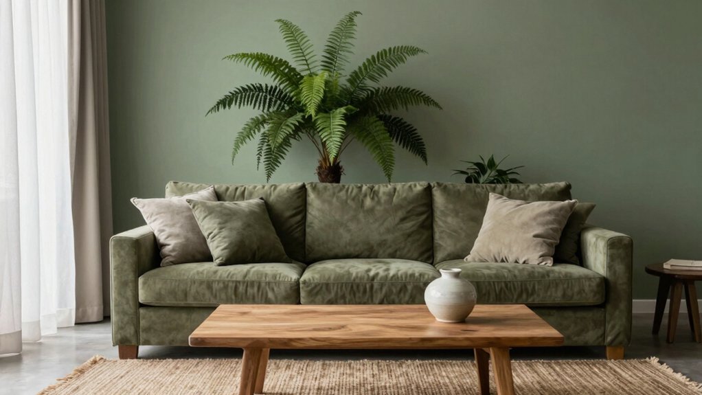 serene natural green tones