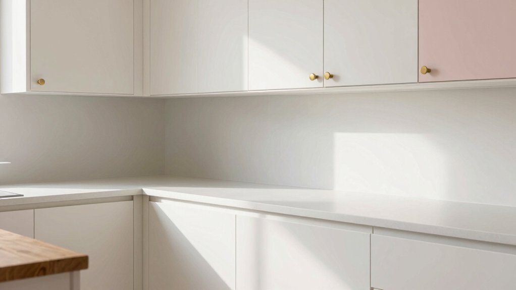 soft pastel accents enhance subtle elegance