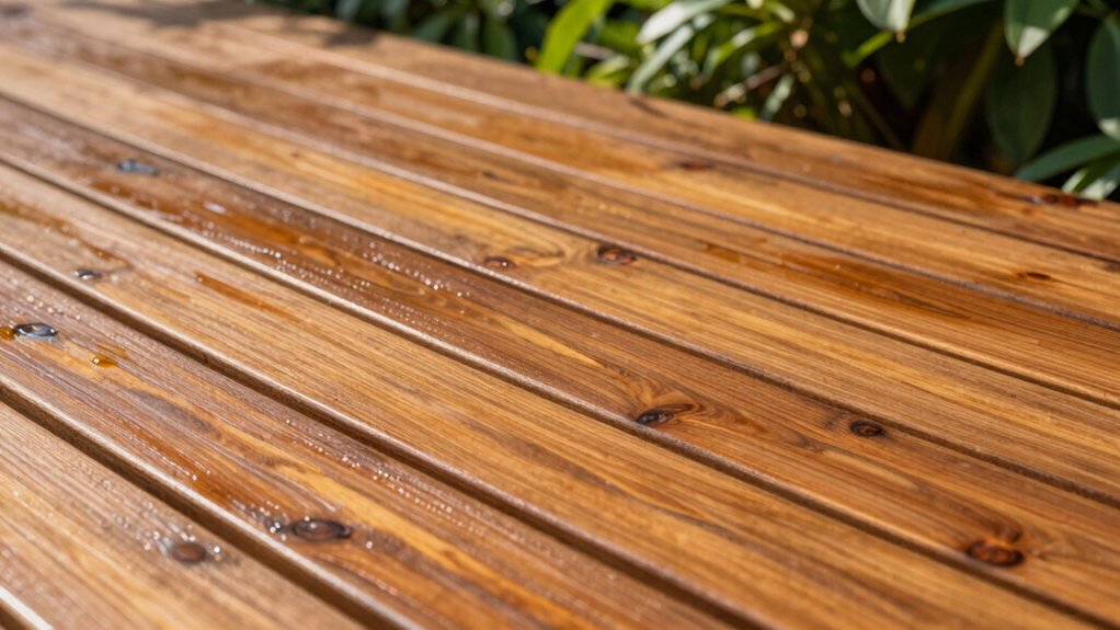 applying durable deck stain