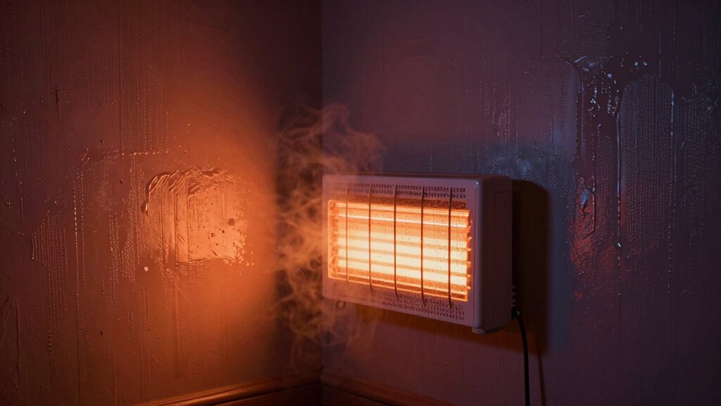 infrared heats damp surfaces