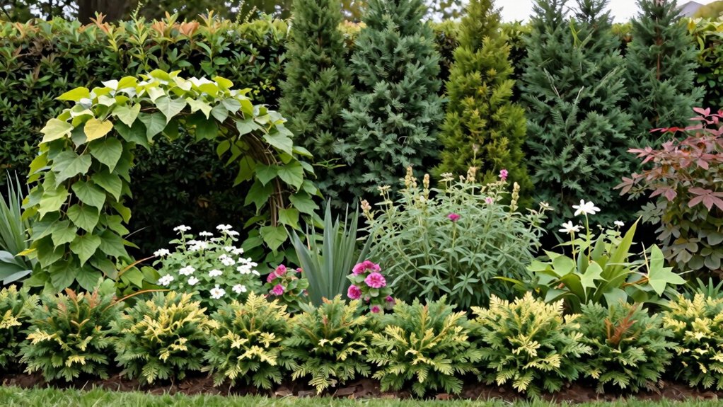 layered dense multi season privacy