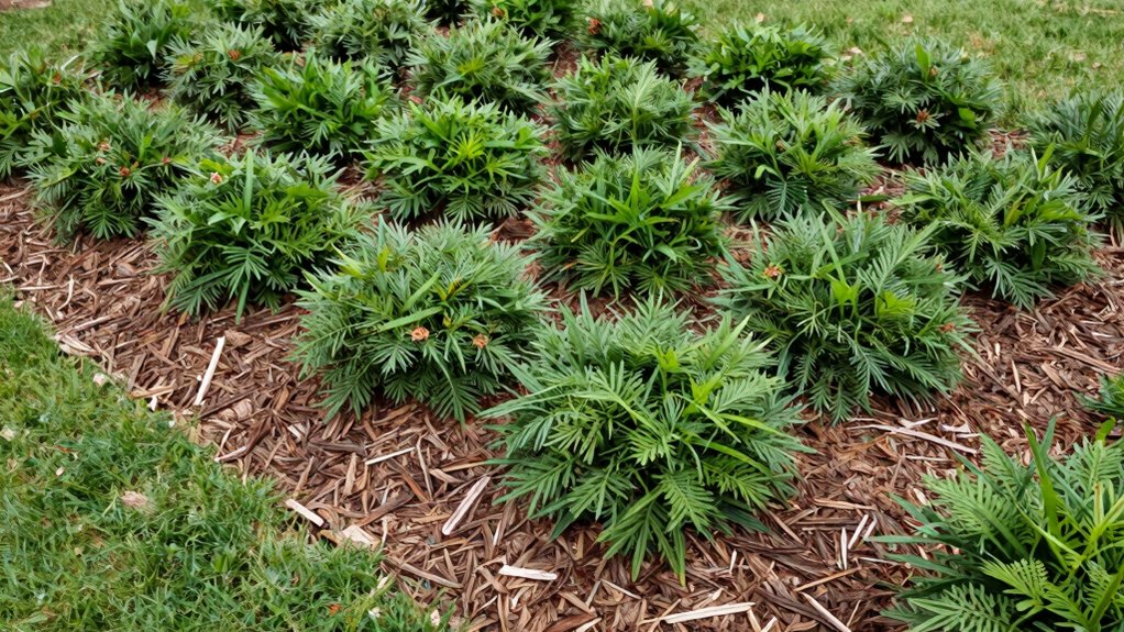 mulch groundcover spacing strategies