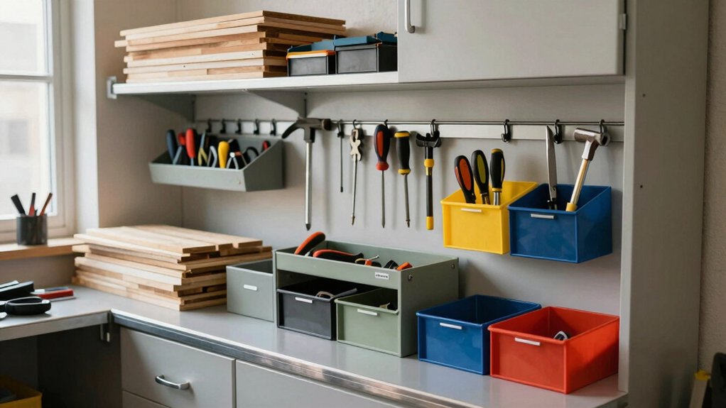 organized secure workshop storage