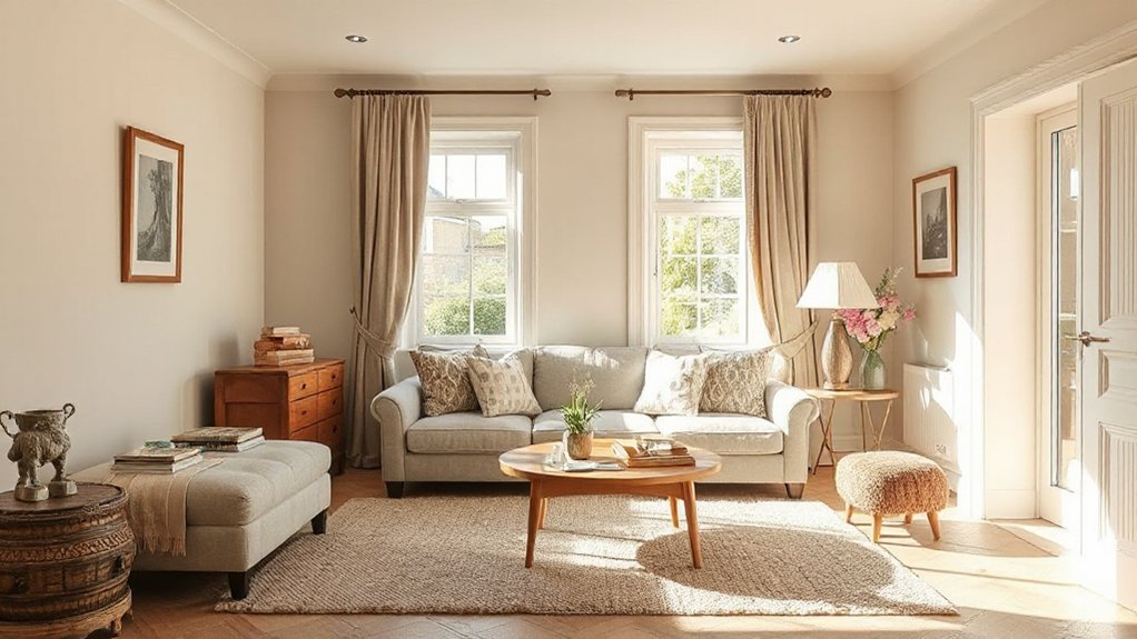 warm neutrals enhance north facing rooms