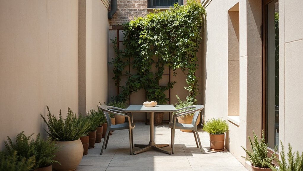 compact space saving outdoor dining