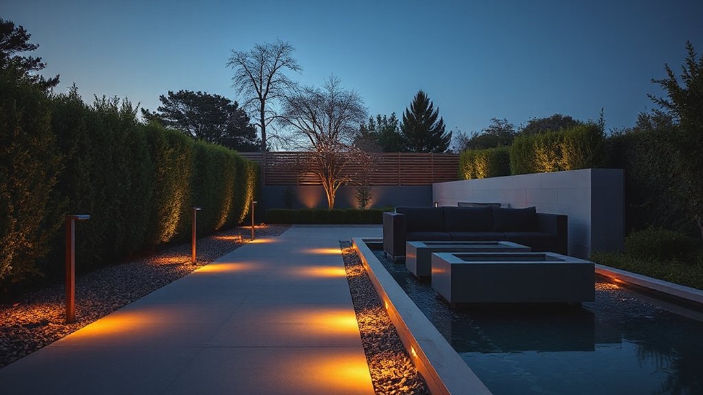 contemporary garden illumination ideas