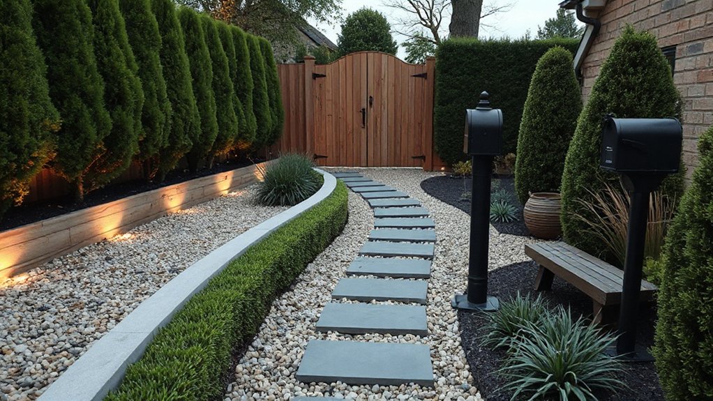 contemporary uk garden pathways