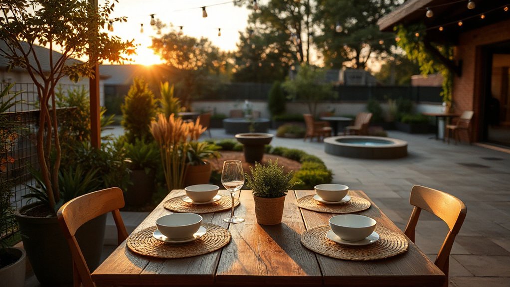 courtyard garden dining ideas