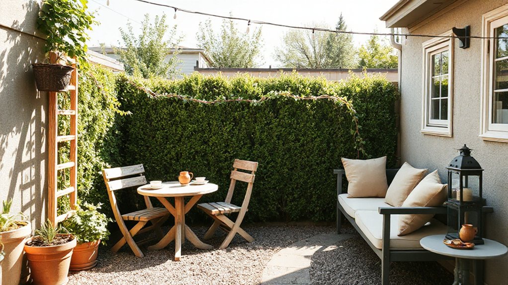 cozy small garden seating