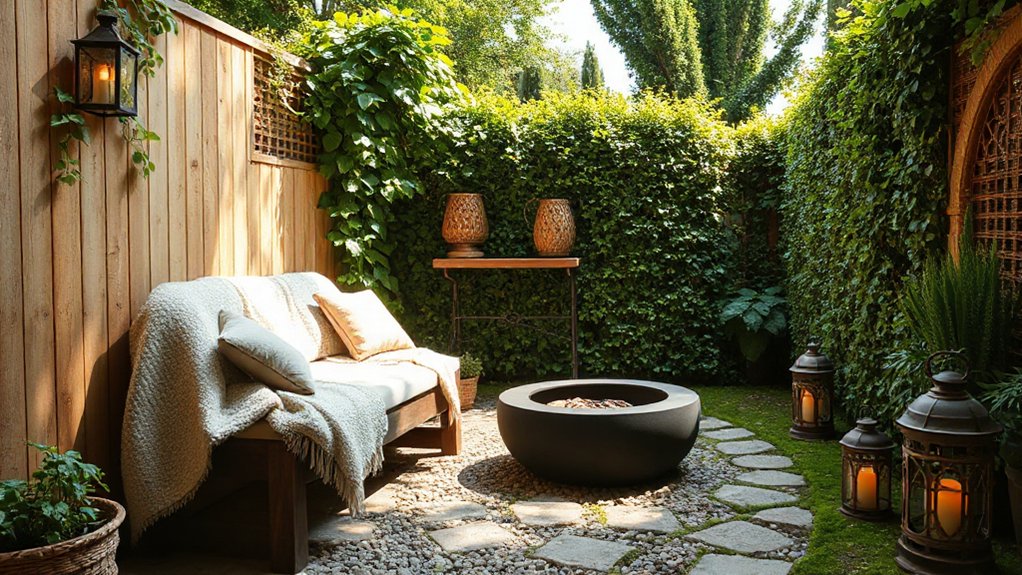 cozy textured outdoor materials