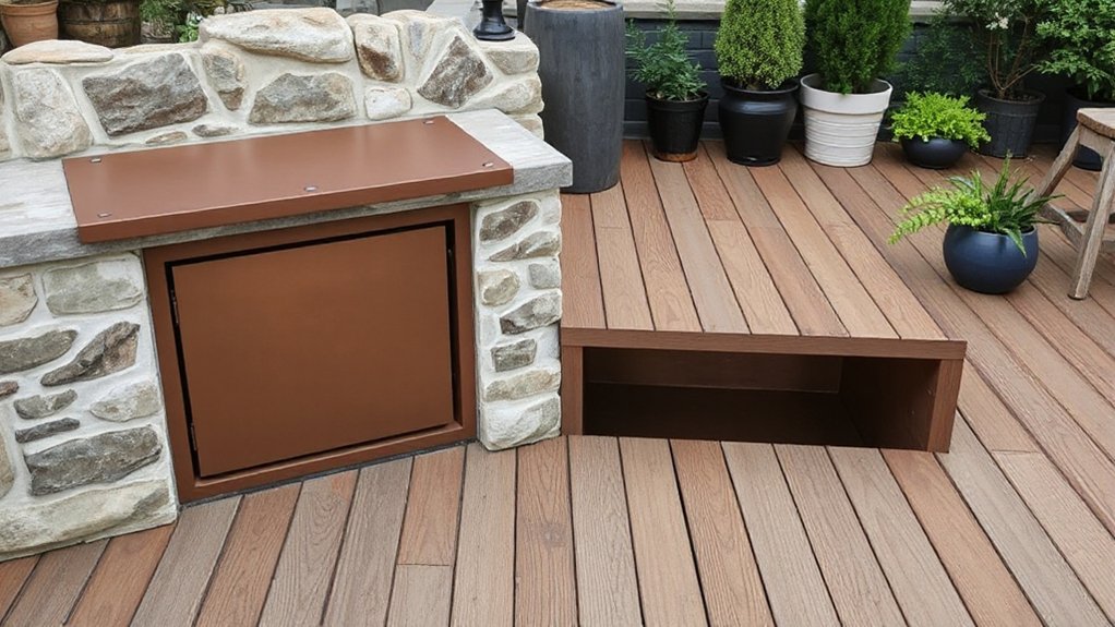 discreet durable terrace storage