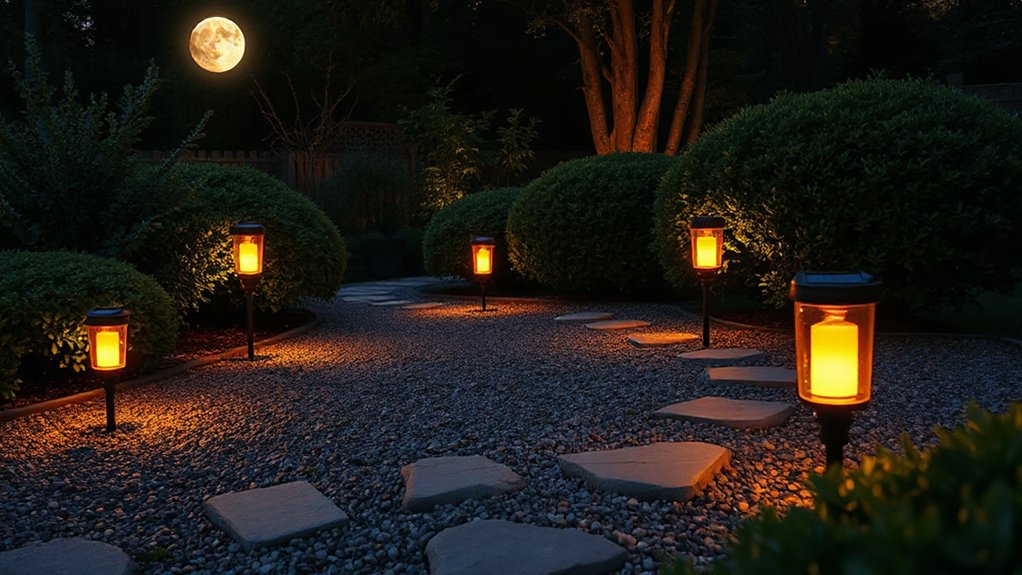 gentle garden lighting installation
