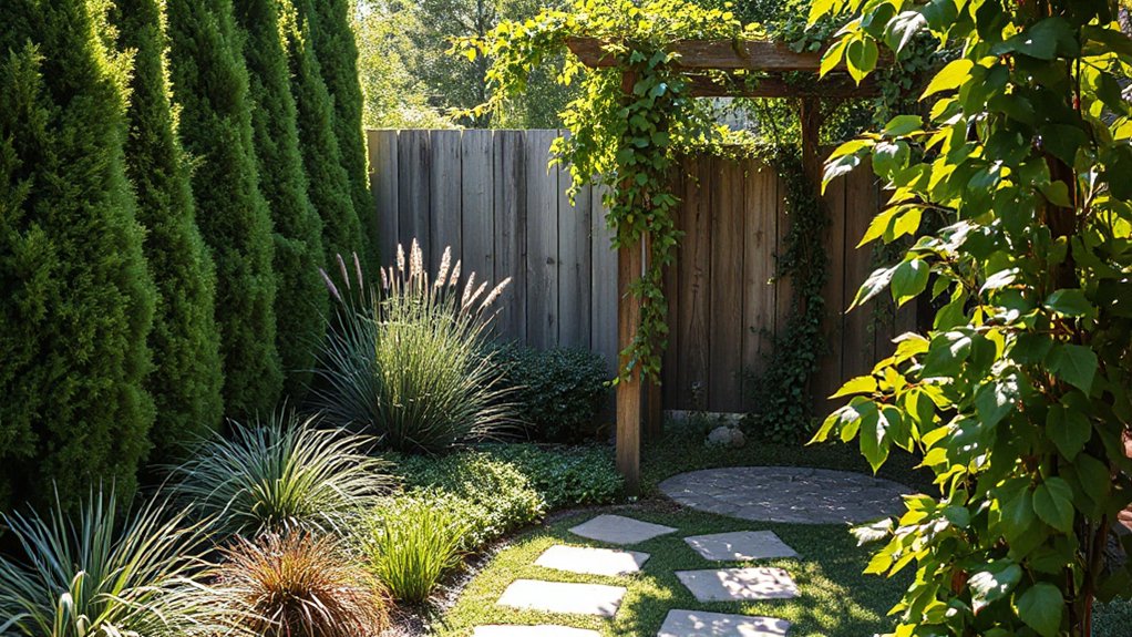 layered planting for privacy