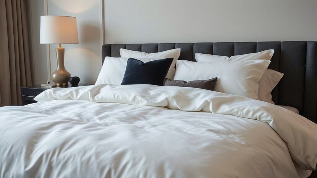 luxurious layered balanced bedding