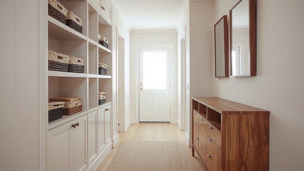 maximize slim hallway storage