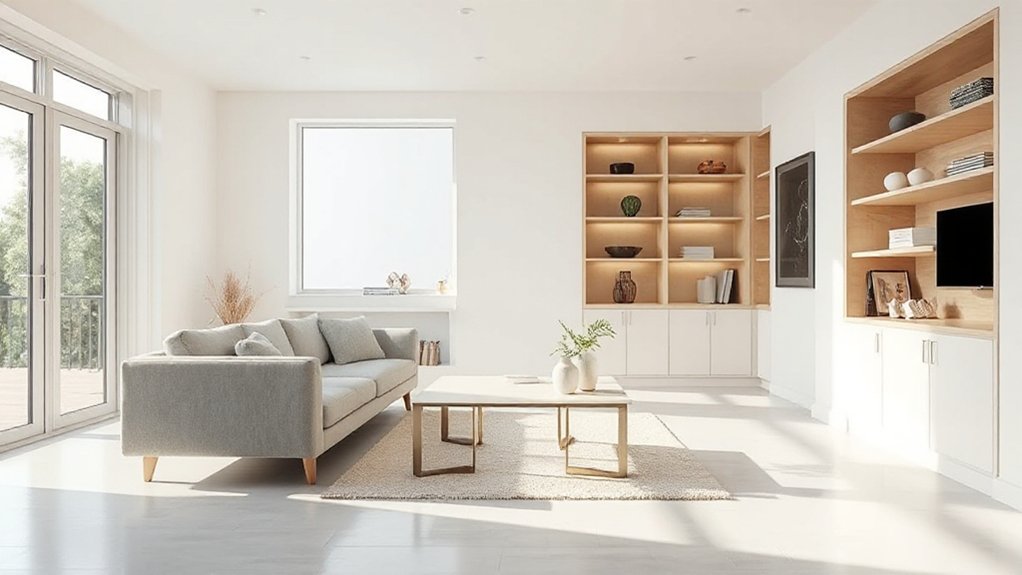 organized peaceful living space