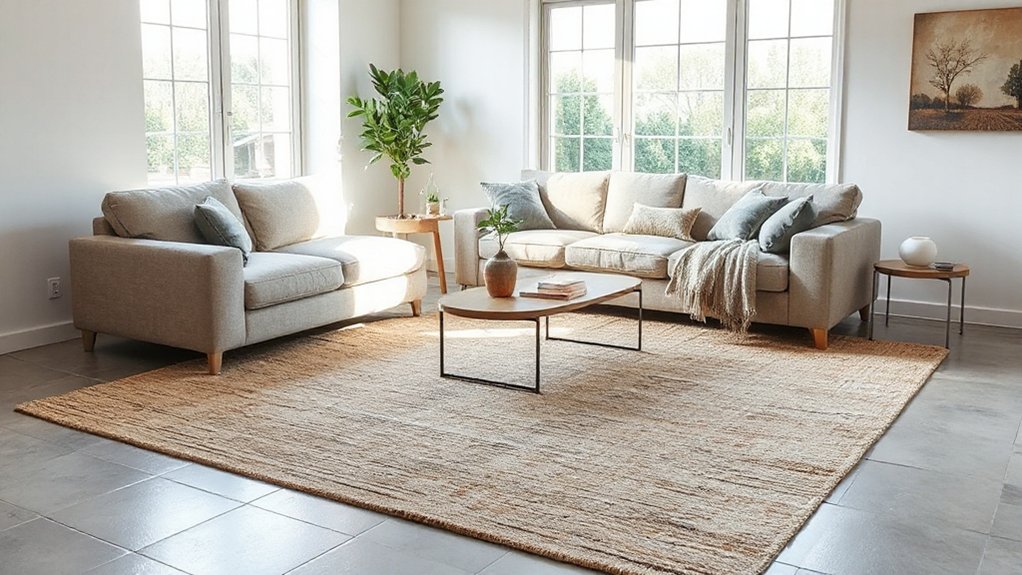 proportionate comfortable grounding rugs