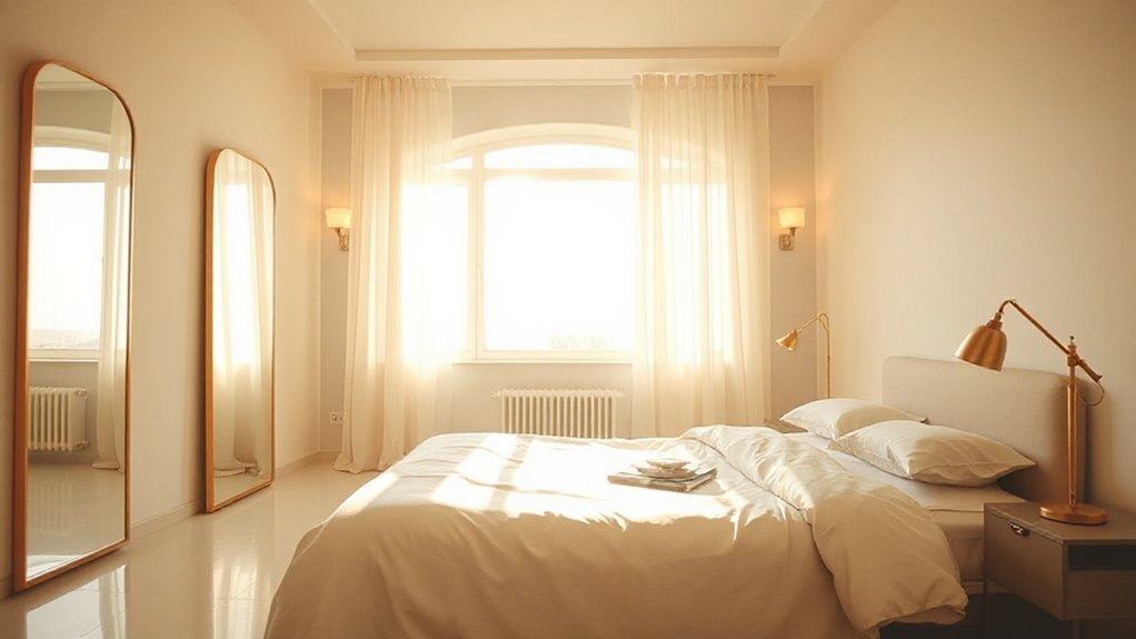 reflective surfaces brighten rooms