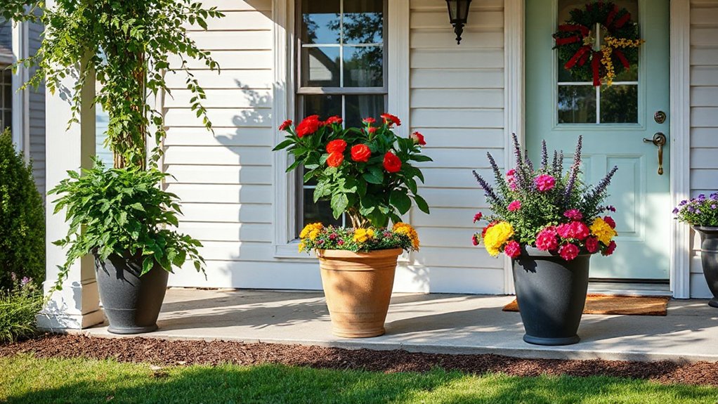 seasonal colorful container combinations