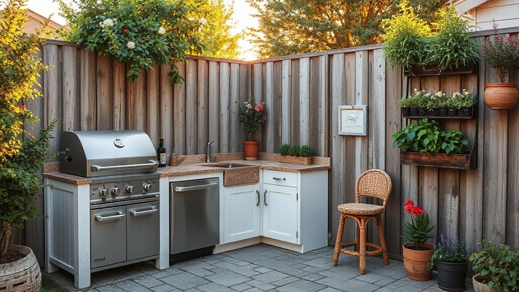 small garden outdoor kitchen