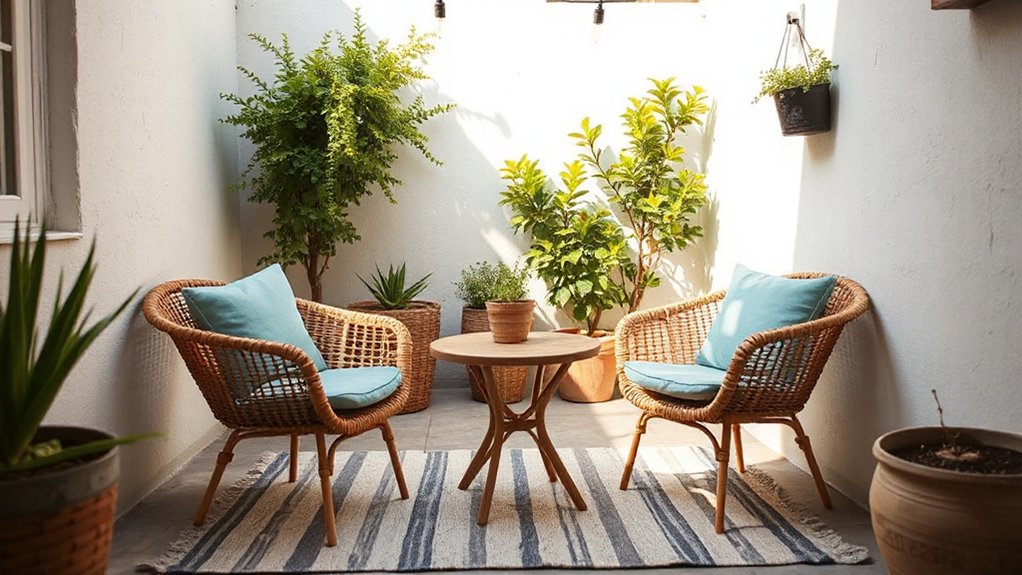 small patio outdoor seating
