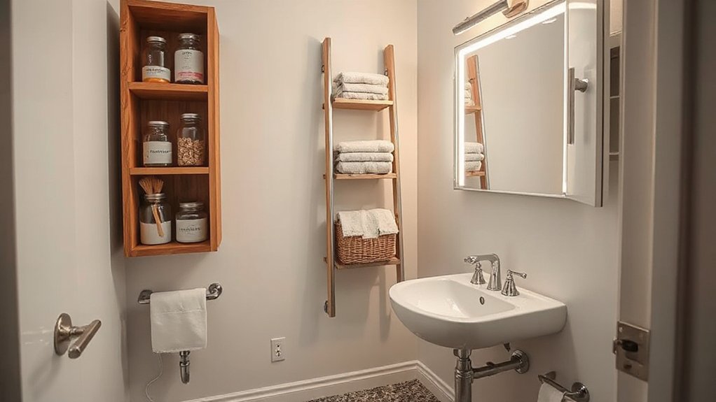 space saving bathroom organization