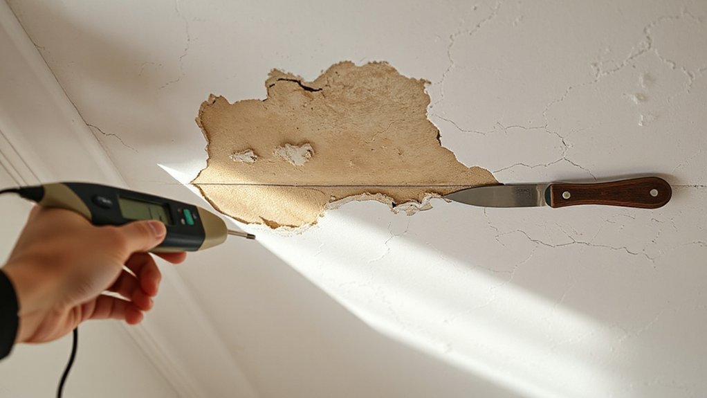 assess ceiling for repairability