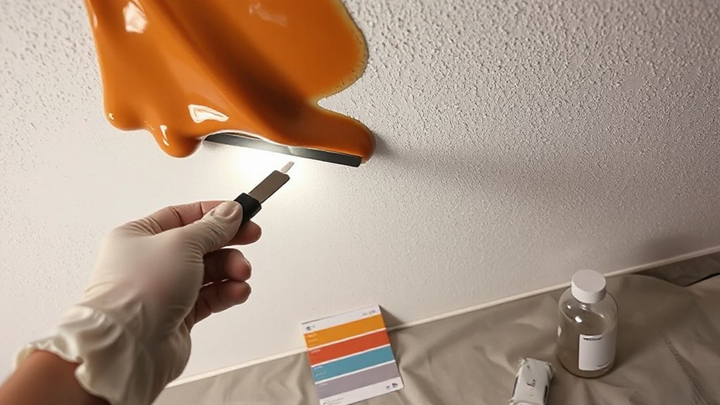 identify paint and ceiling finish