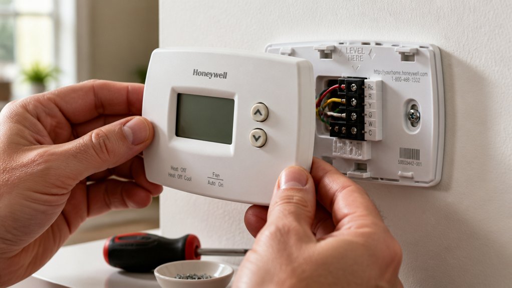 remove honeywell thermostat wall