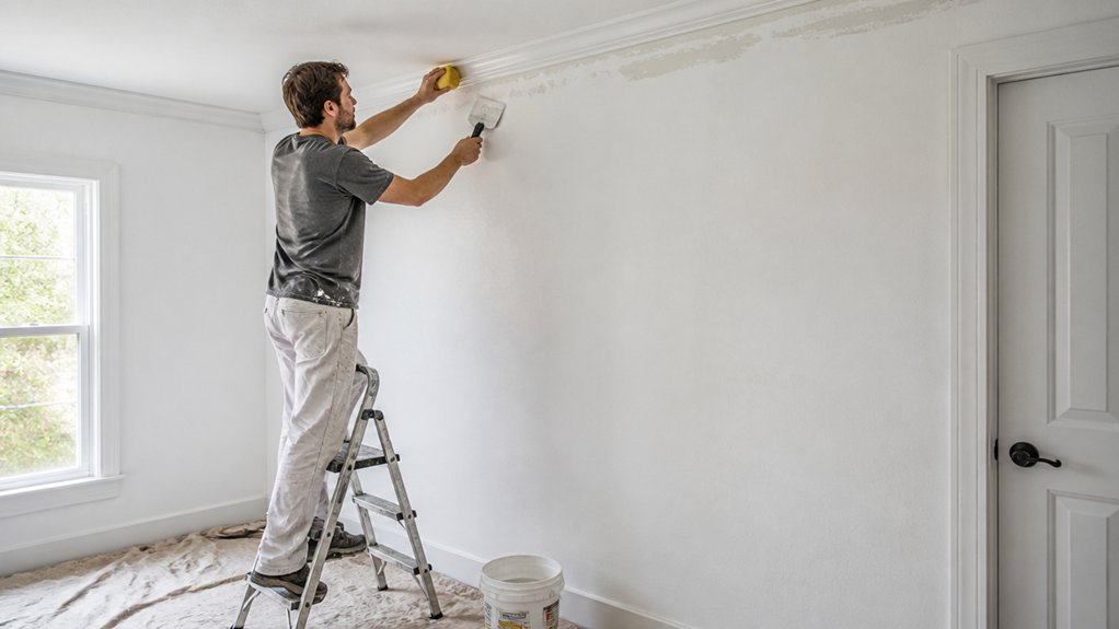 removing paint from ceiling
